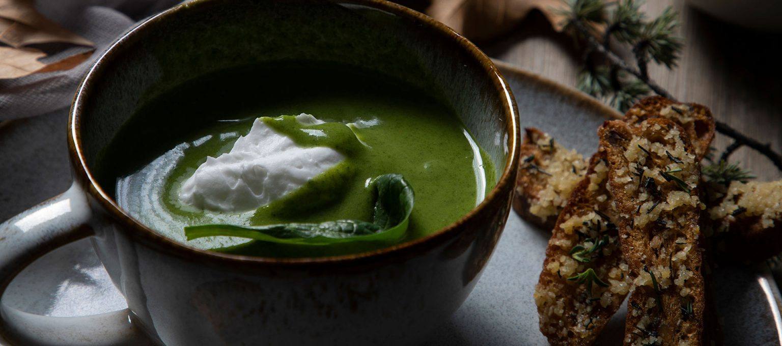recipe image Cuketová Polévka se špenátem