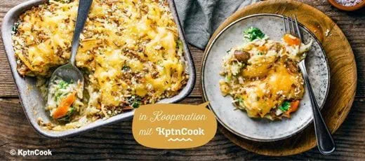 recipe image Gratinierter Brokkoli-Reis-Auflauf