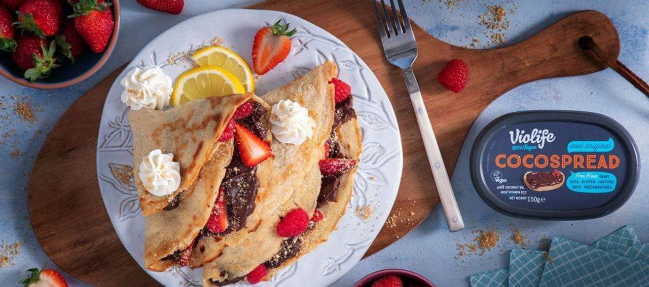 recipe image Vegane Schoko-Beeren-Palatschinken