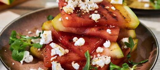 recipe image Gegrillter Wassermelonen Salat