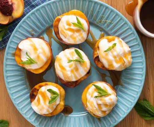 recipe image Gegrillte Pfirsiche mit Karamell