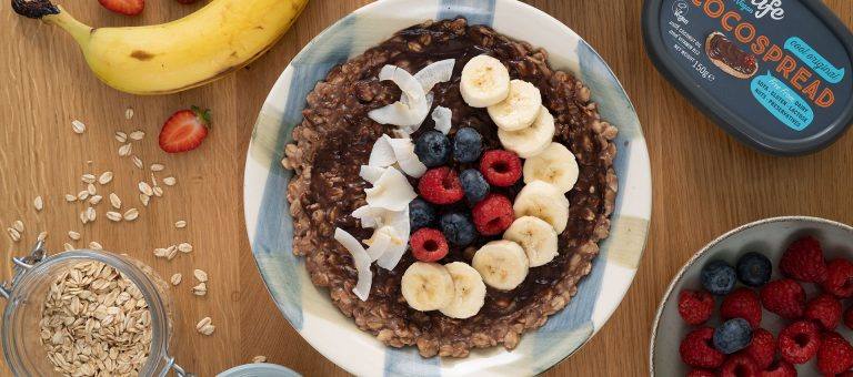 recipe image PORRIDGE ΜΕ ΜΟΥΡΑ, ΜΠΑΝΑΝΑ ΚΑΙ COCOSPREAD