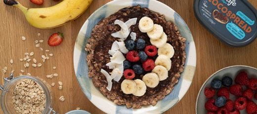 recipe image PORRIDGE ΜΕ ΜΟΥΡΑ, ΜΠΑΝΑΝΑ ΚΑΙ COCOSPREAD