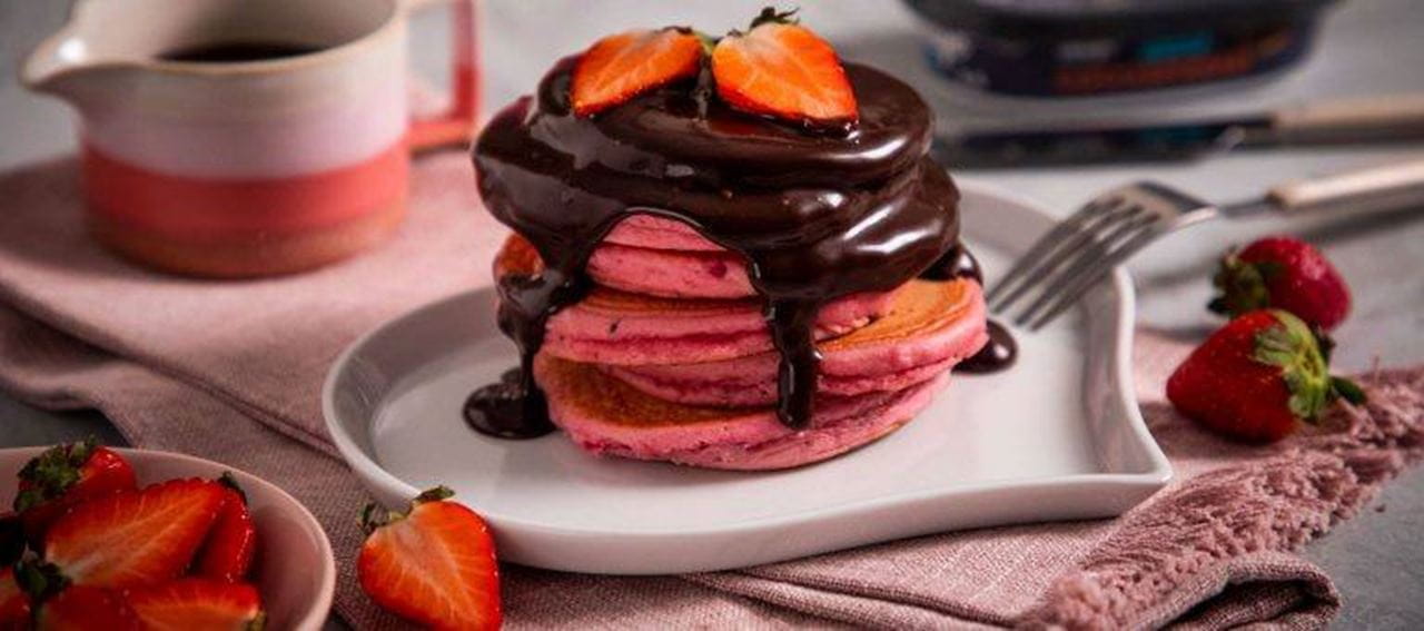 recipe image PINK PANCAKES
