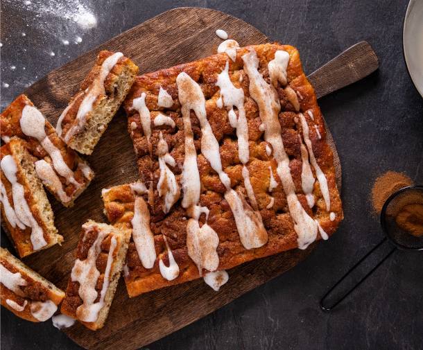 recipe image Ρολό κανέλας Focaccia