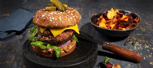 recipe image Stuffed Portobello Burger