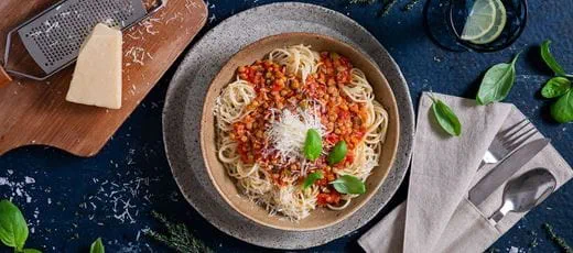 recipe image Spaghetti Lentil Bolognese
