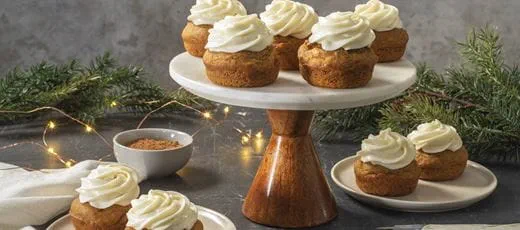 recipe image Pumpkin Cupcakes with Creamy Frosting