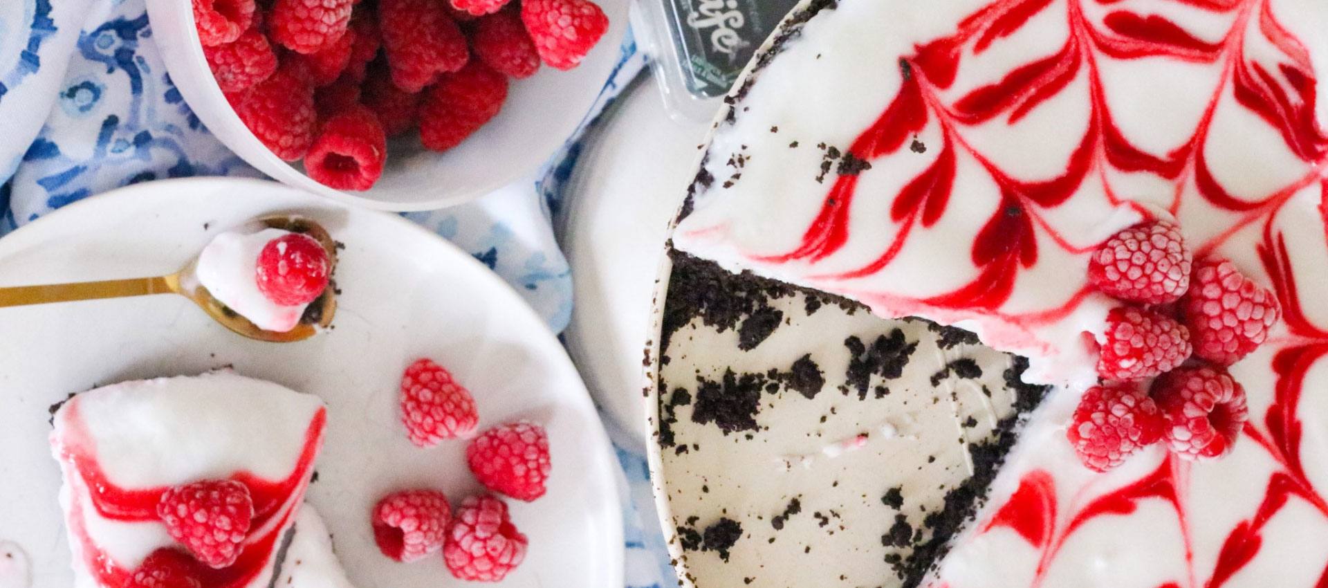 recipe image Raspberry Chocolate No Bake Cheesecake