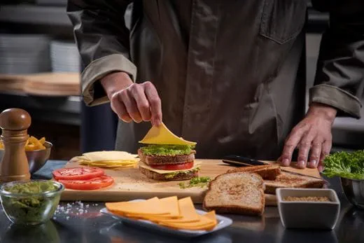 Vegan alternative to cheese slices