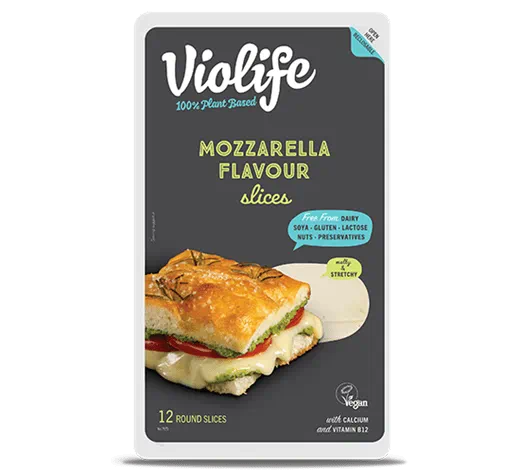Violife Mozzarella flavour slices round