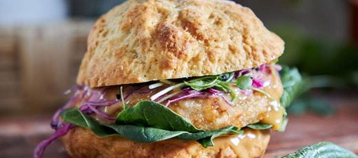 recipe image Mediterranean Burger With Mango Salsa