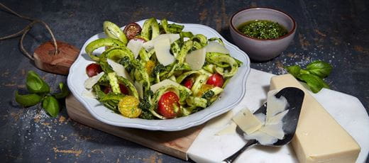 recipe image Pesto Zucchini Noodle Salad