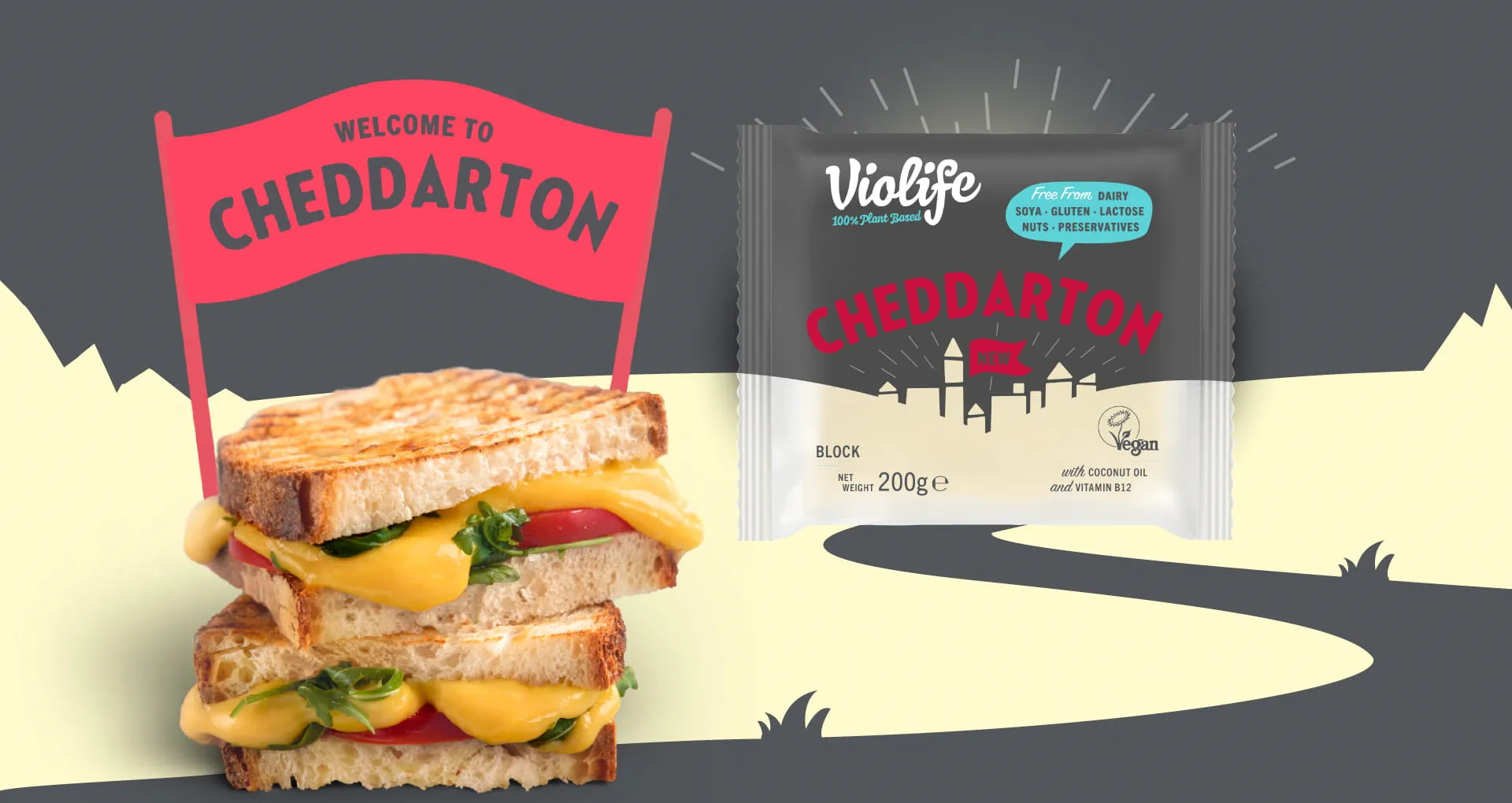 Violife Cheddarton Plant based