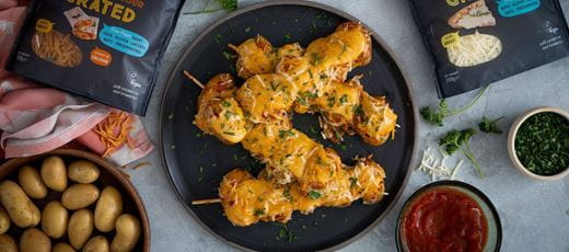 recipe image Baby Potato Pizza Skewers