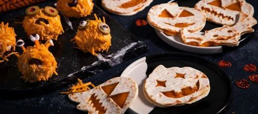 recipe image Monster Balls and Spooky Quesadillas
