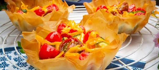 recipe image Crunchy Vegetable Tarts