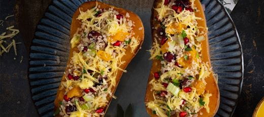 recipe image Roast Butternut Squash Filled with Quinoa
