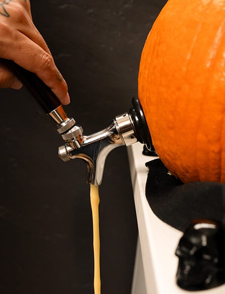 Queso tapped pumpkin