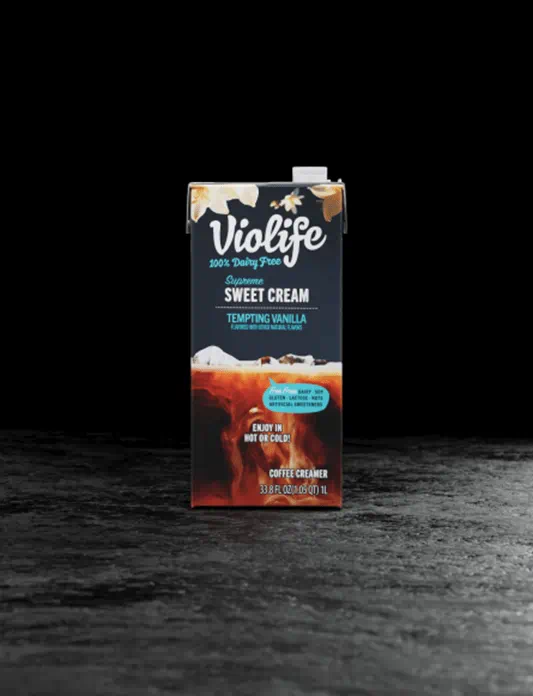 Violife Supreme Sweet Cream Tempting Vanilla coffee creamer product