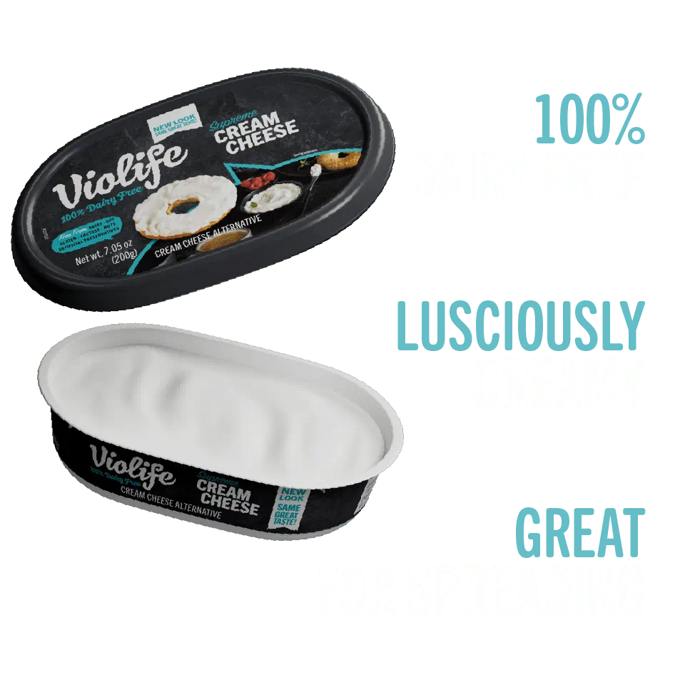 Violife Supreme Cream Cheese, 100% dairy free, lusciously creamy, great for spreading