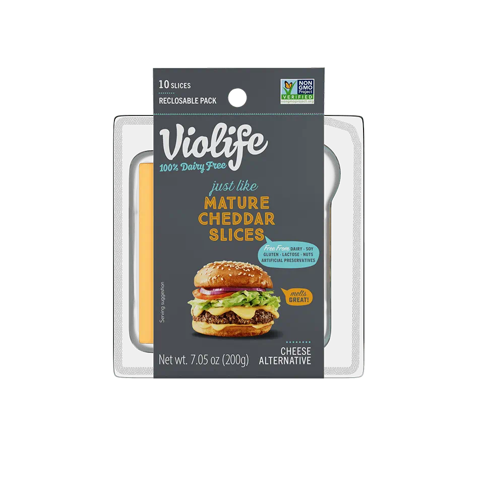 Pack of Violife Just Like Mature Cheddar Slices