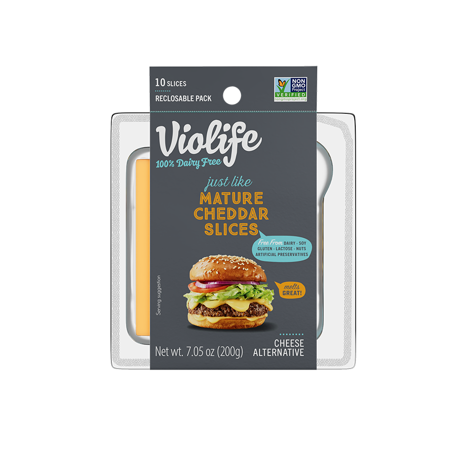 Pack of Violife Just Like Mature Cheddar Slices