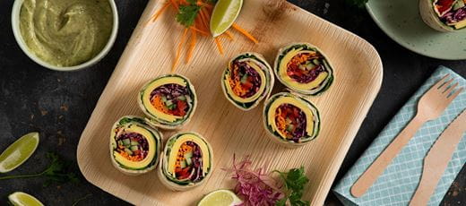 recipe image Veggie Wraps with Spicy Dip