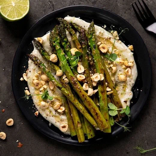 recipe image Grilled Asparagus with Creamy Dip