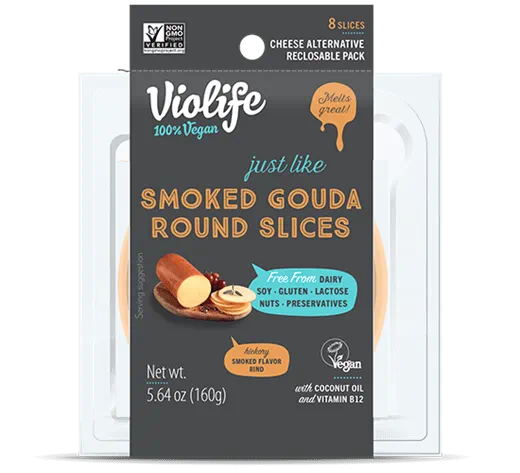 Violife Just Like Smoked Gouda Slices: Dairy Free & Vegan