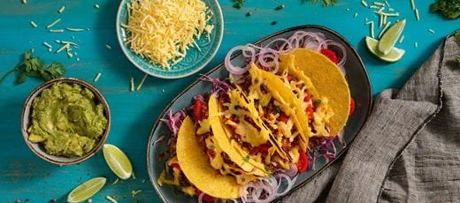 recipe image Tacos coloridos de quinua y vegetales
