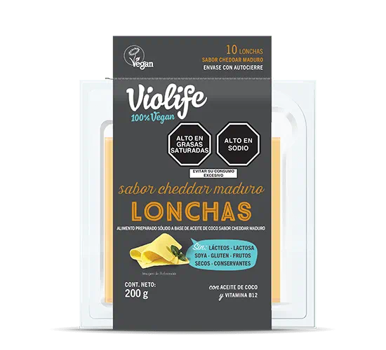 Violife  Lonchas sabor Cheddar Maduro