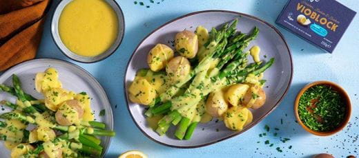 recipe image Asperges Sauce Hollandaise au Vioblock