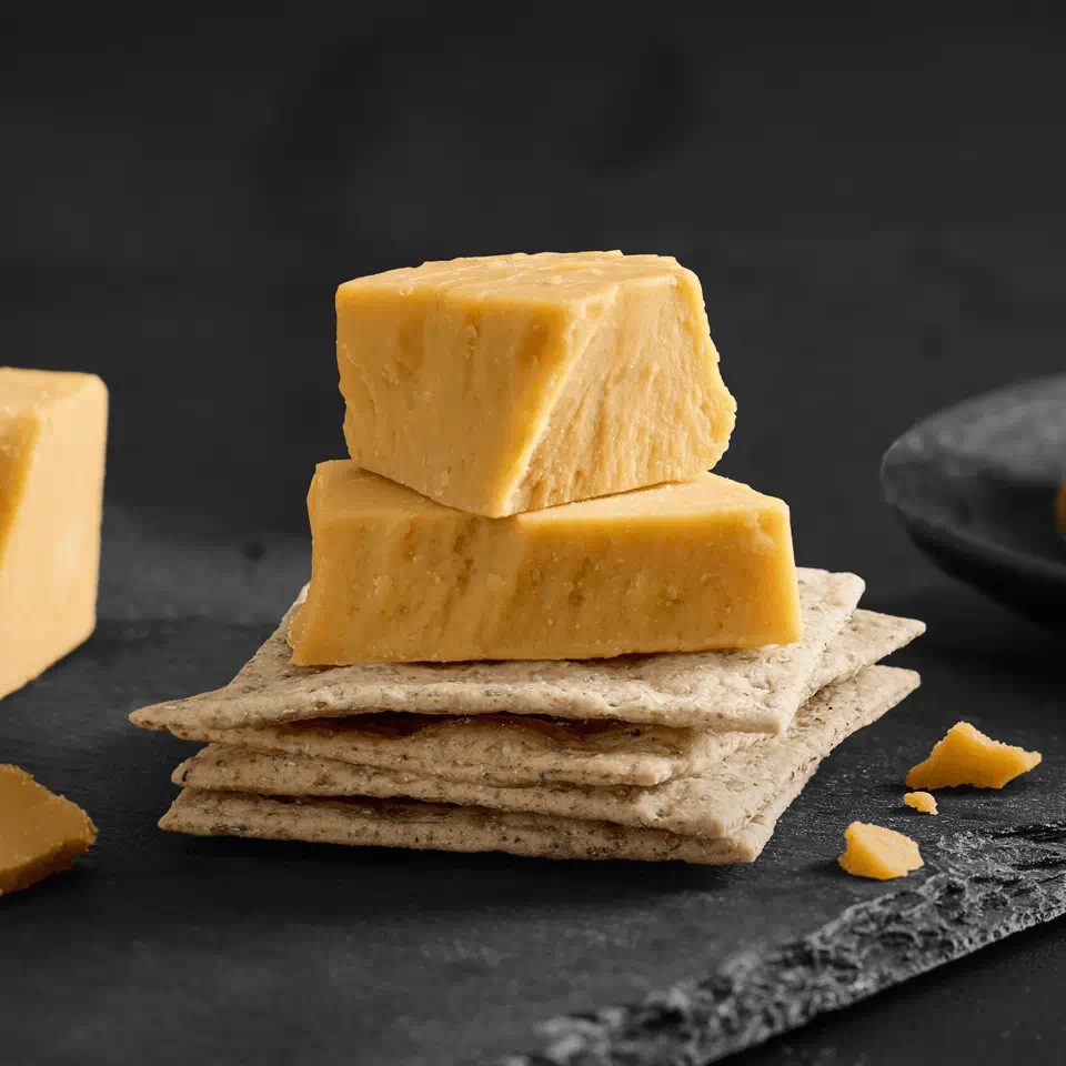 Bloc Violife alternative 100 % végétale au fromage avec crackers