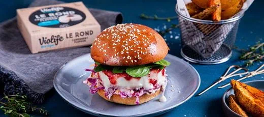 recipe image Burger au Salade de Chou Rouge et Blanc