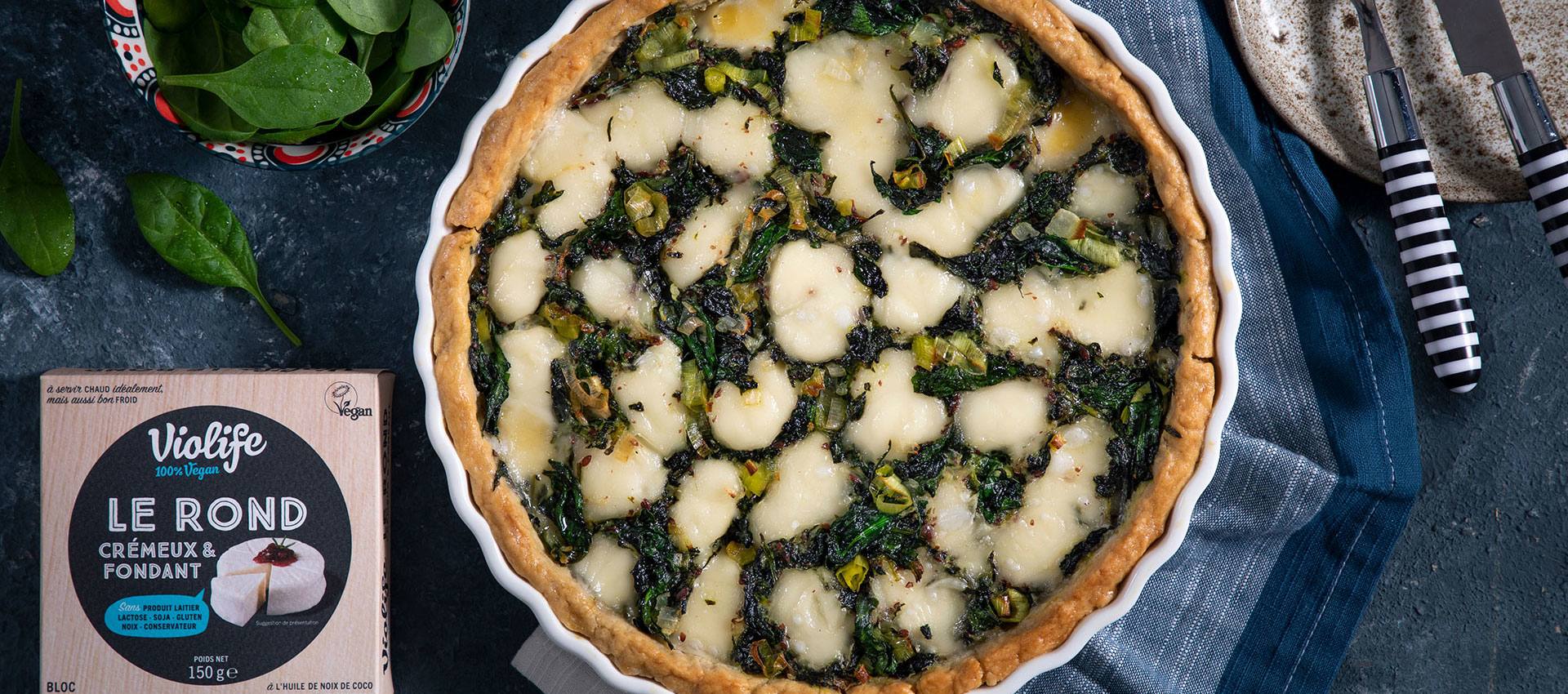 recipe image Quiche poireau et aux épinard