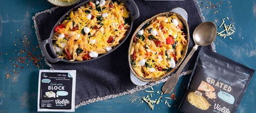 recipe image גראטן פסטה עם תרד ועגבניות מיובשות