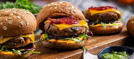 recipe image Csípős vegán burger