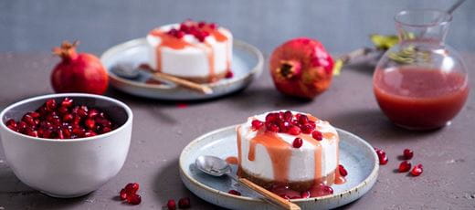 recipe image Vegan Pomegranate Cheesecake