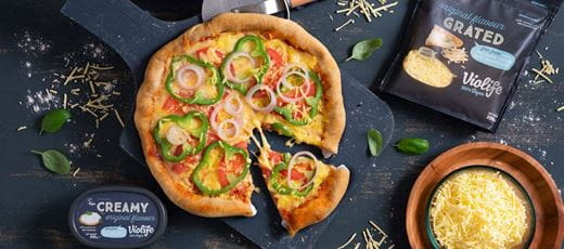 recipe image Vegan pizza met gevulde korst
